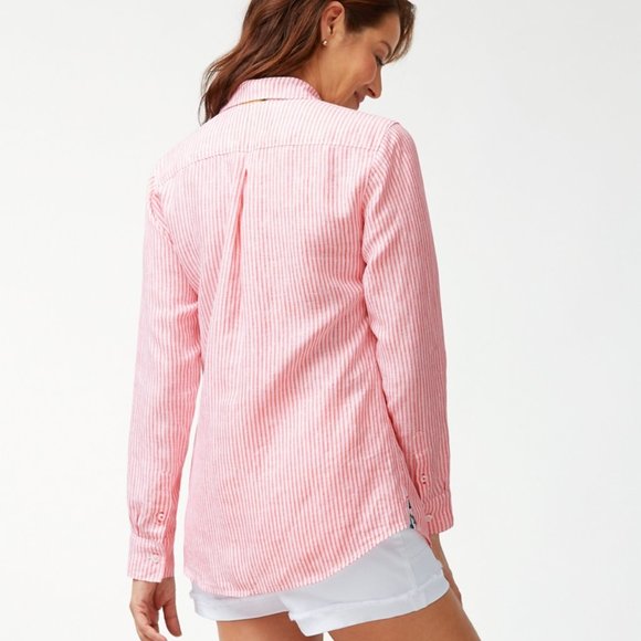 Tommy Bahama Crystalline Waters Linen Shirt - Picture 2 of 10